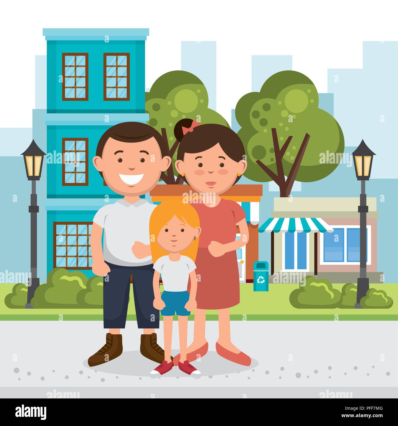 family members on the park Stock Vector Image & Art - Alamy