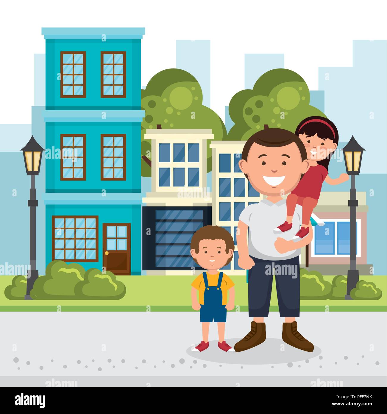family members on the park Stock Vector Image & Art - Alamy