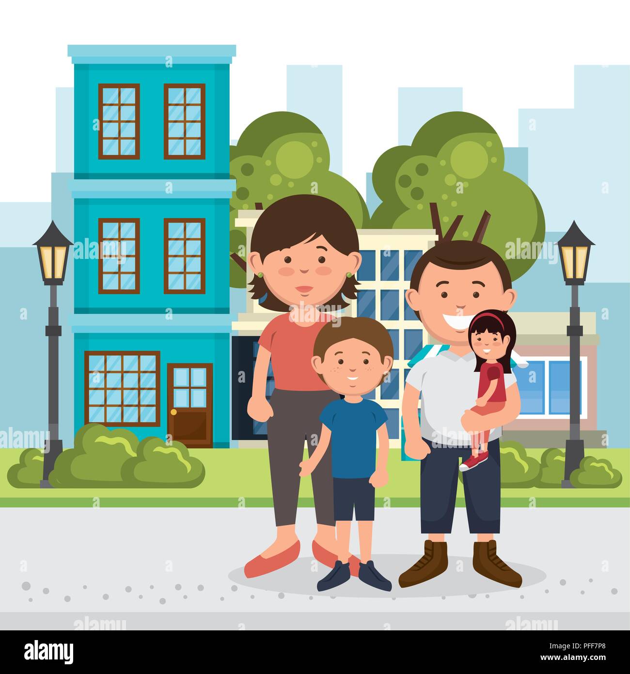 family members on the park Stock Vector Image & Art - Alamy
