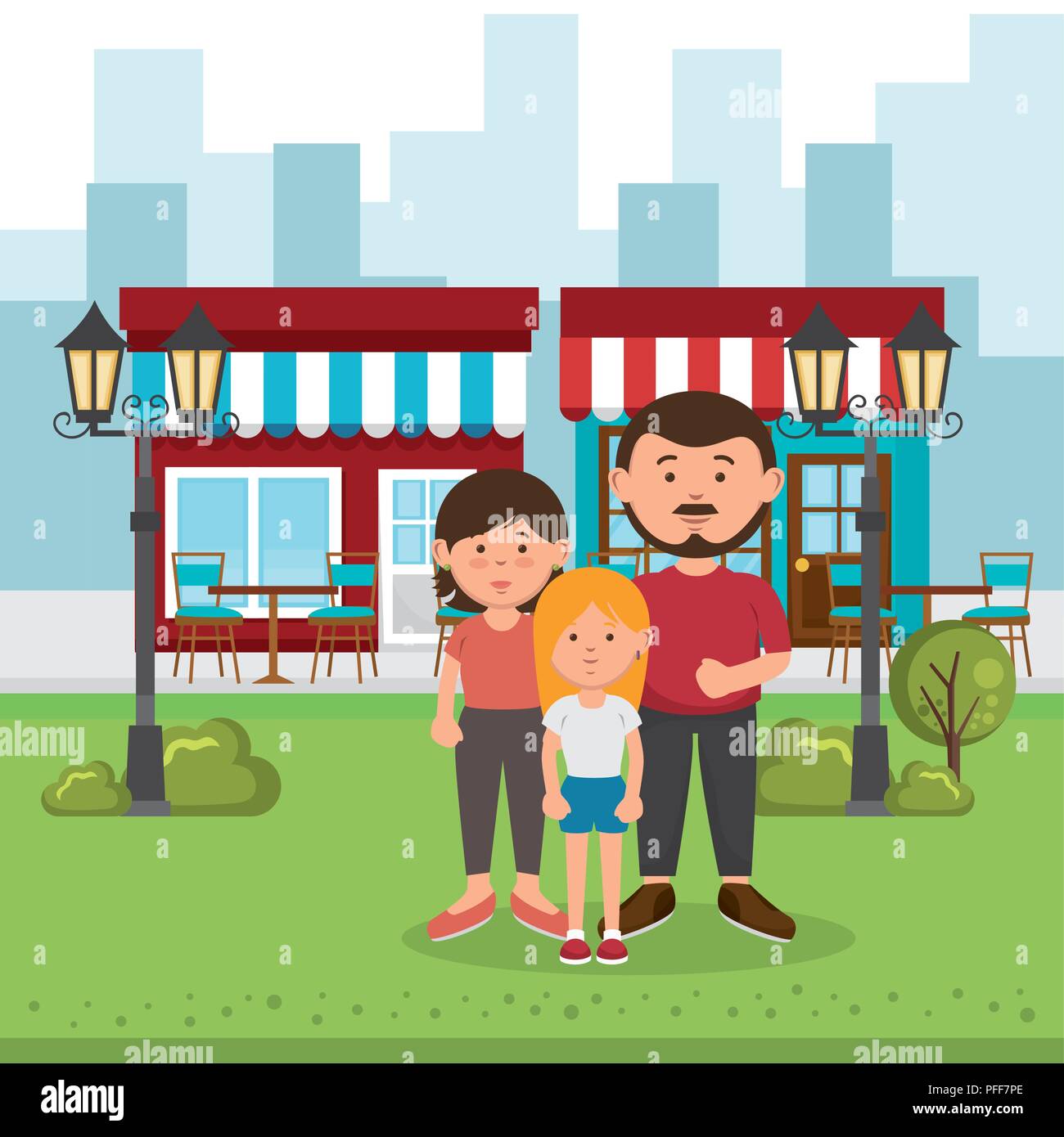 family members on the park Stock Vector Image & Art - Alamy