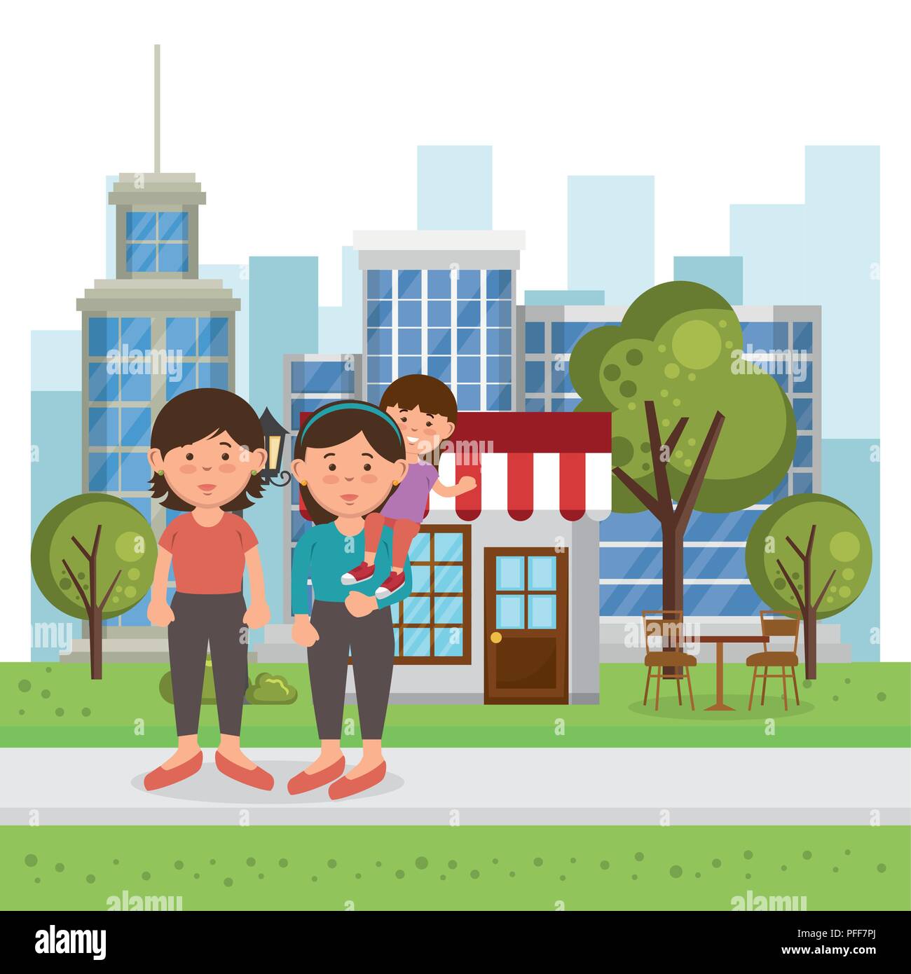 family members on the park Stock Vector Image & Art - Alamy