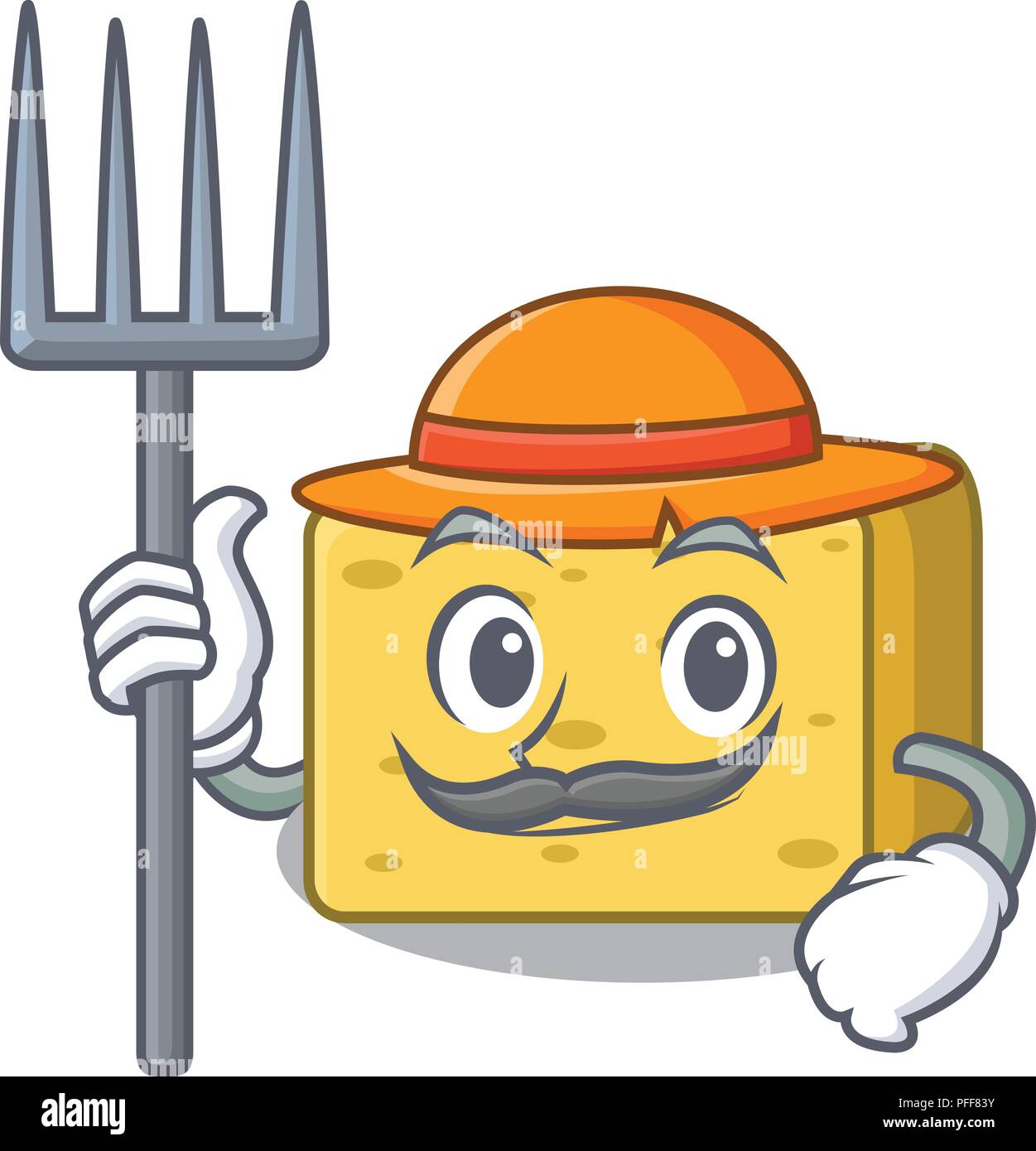 Farmer gouda cheese character cartoon Stock Vector Image & Art Alamy
