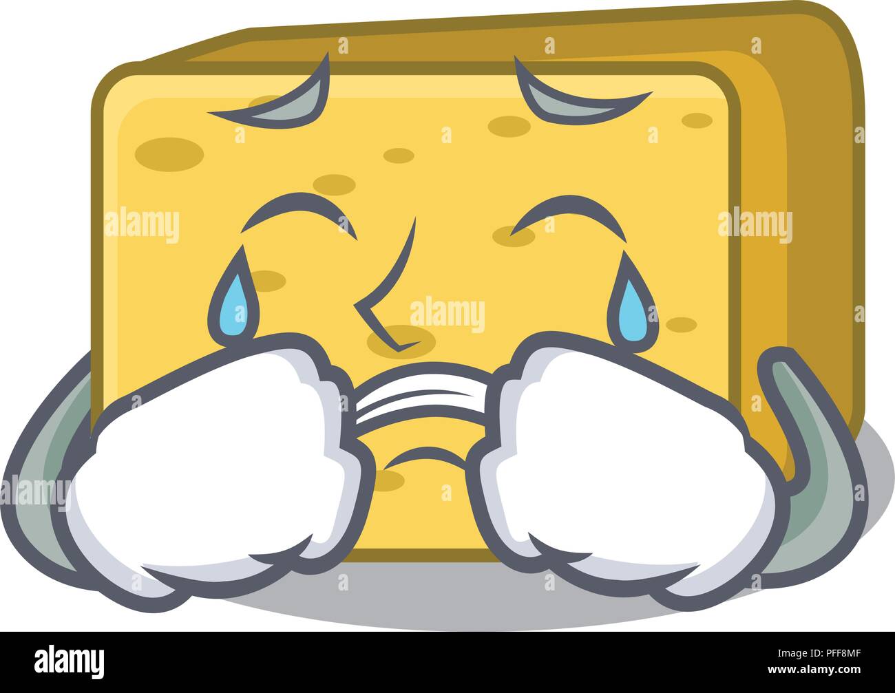Crying gouda cheese pieces cartoon Stock Vector Image & Art Alamy