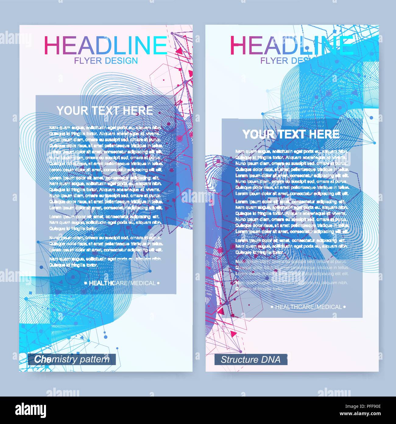 Modern set of vector flyers, banners. Geometric abstract presentation ...