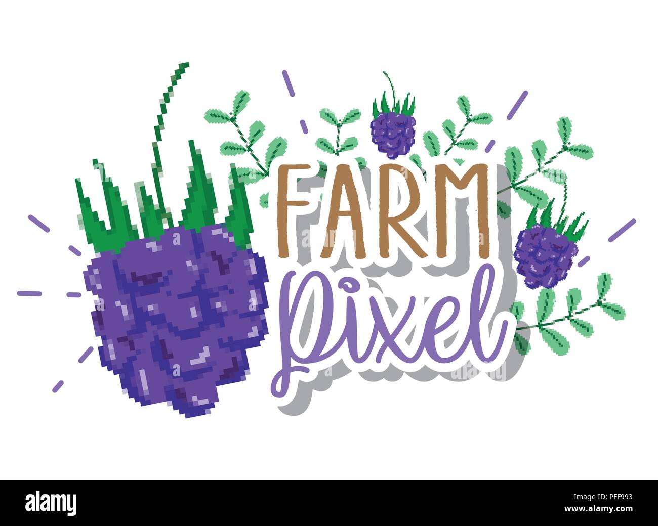Farm pixel cartoons Stock Vector Image & Art - Alamy