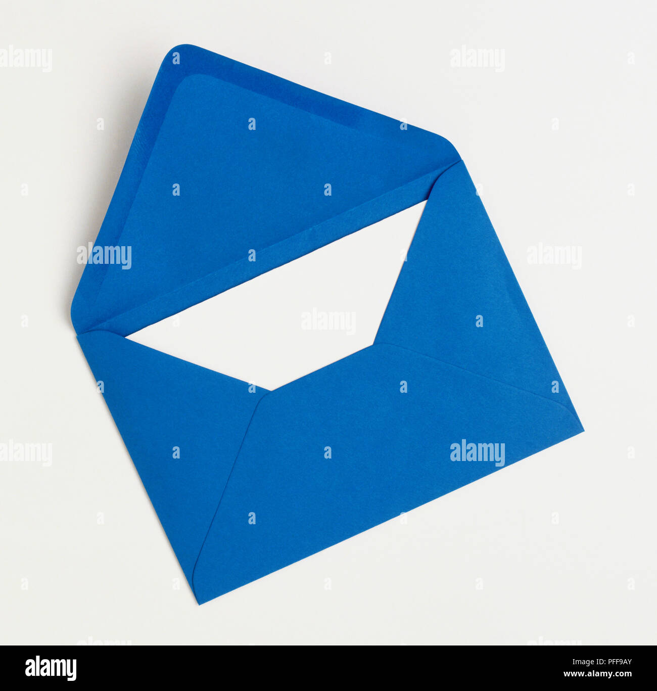 Envelope with flap open and letter inside Stock Photo Alamy