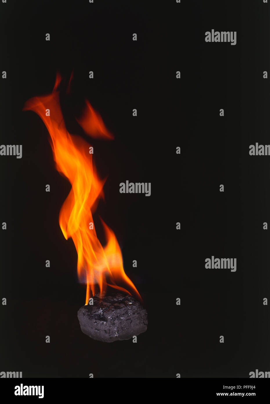 Burning coal flame Stock Photo Alamy