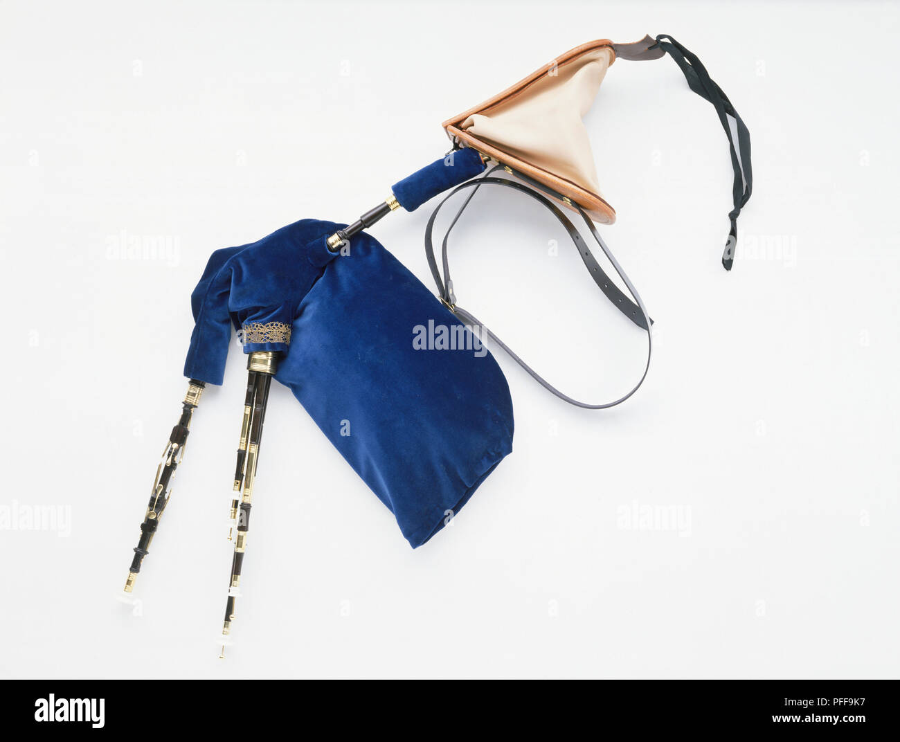 Northumbrian bagpipes Stock Photo Alamy