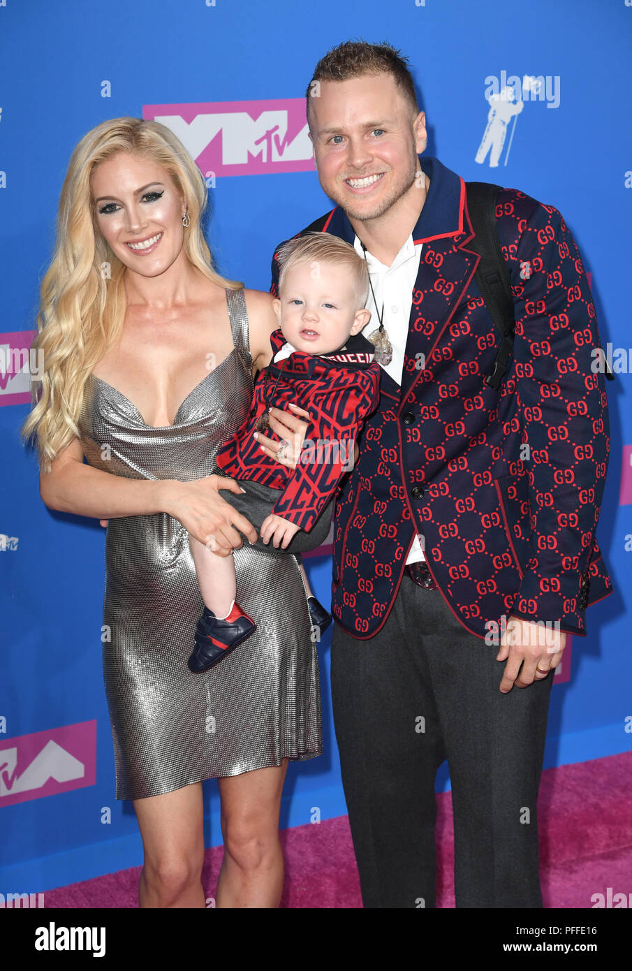 Heidi Montag, Spencer Pratt and son Gunner attending the 2018 MTV Video  Music Awards held at Radio City Music Hall in Los Angeles, USA. Picture  date: Monday August 20, 2018. See PA