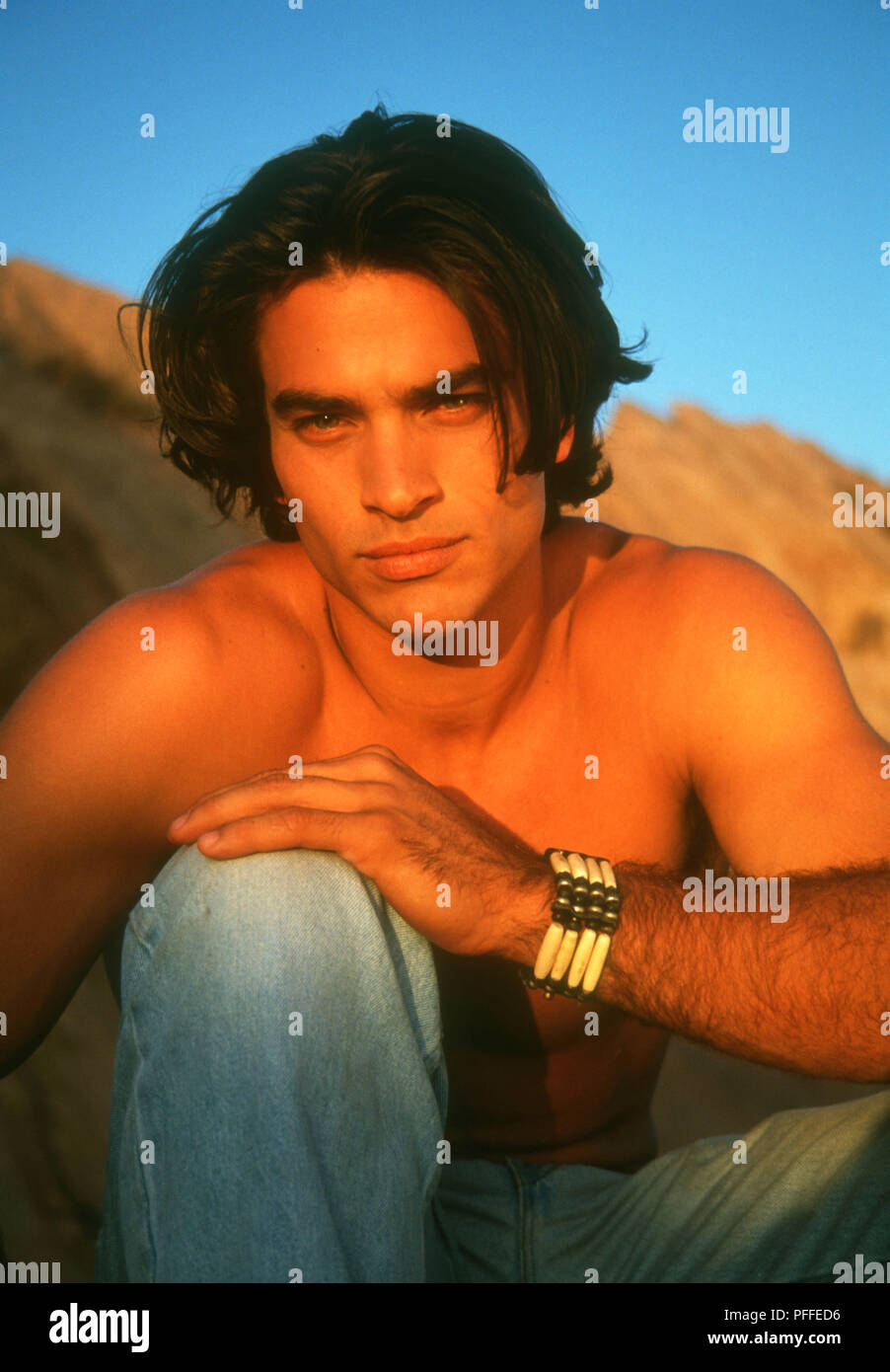 MOJAVE DESERT, CA - JULY 18: (EXCLUSIVE) Actor Johnathon Schaech poses