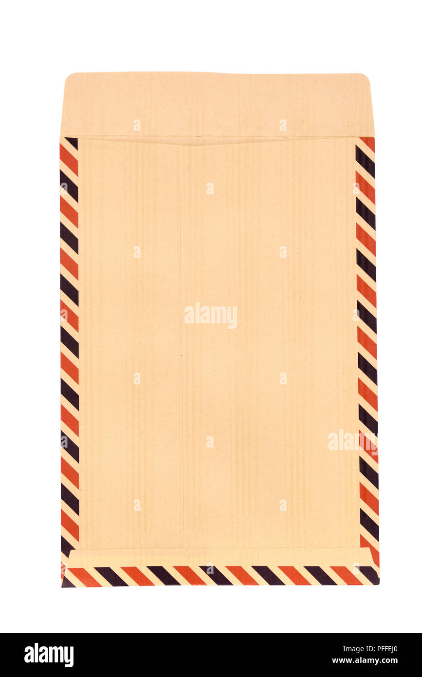 Brown envelope for business letter isolated over white background Stock