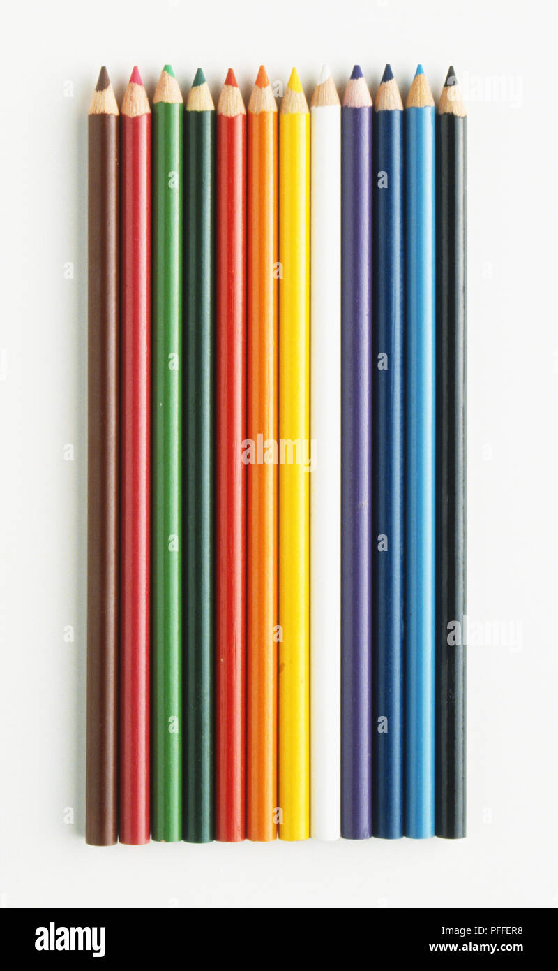 Set of coloured pencils Stock Photo