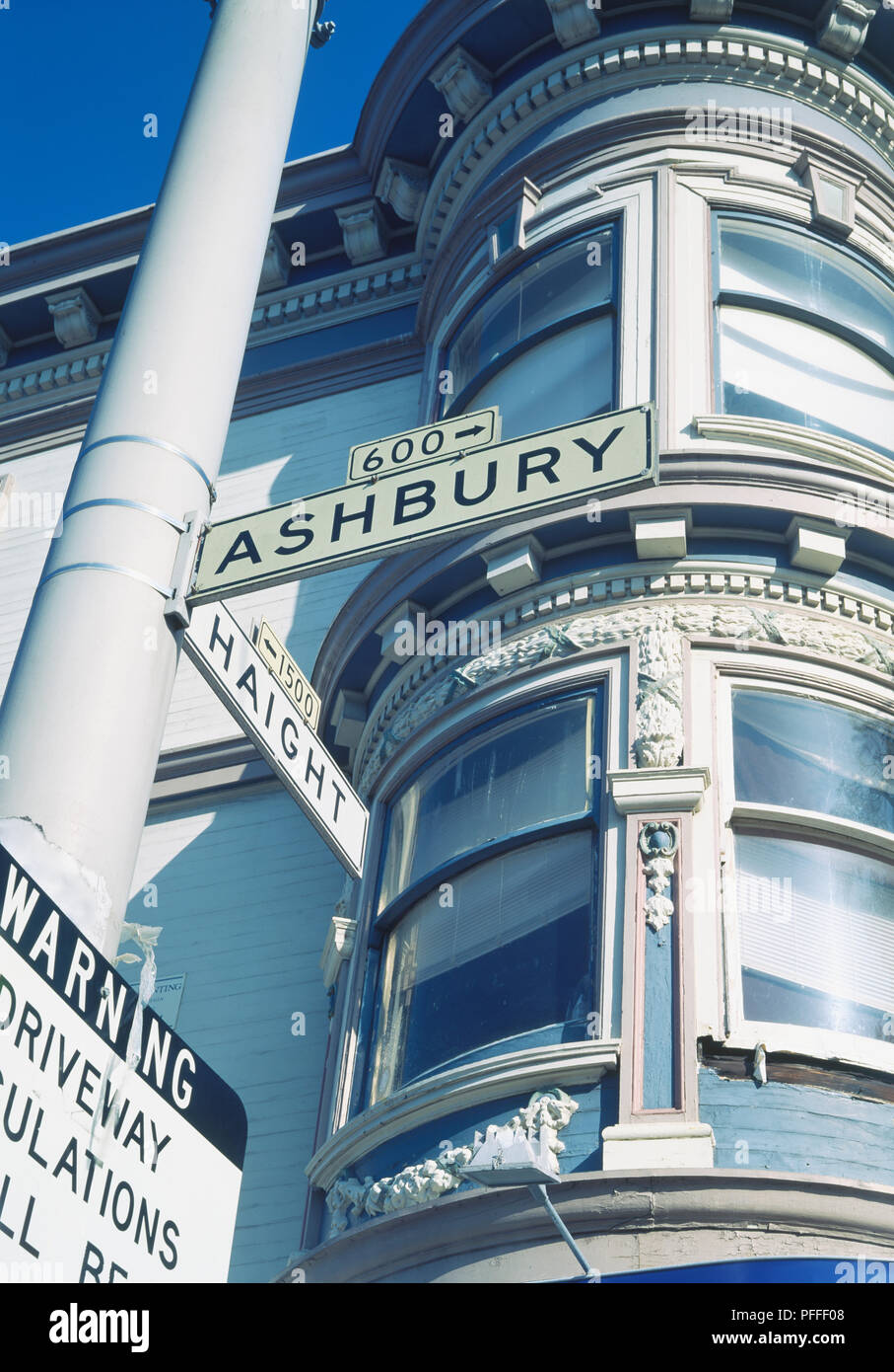 USA, California, San Francisco, Haight Ashbury, street signs showing ...