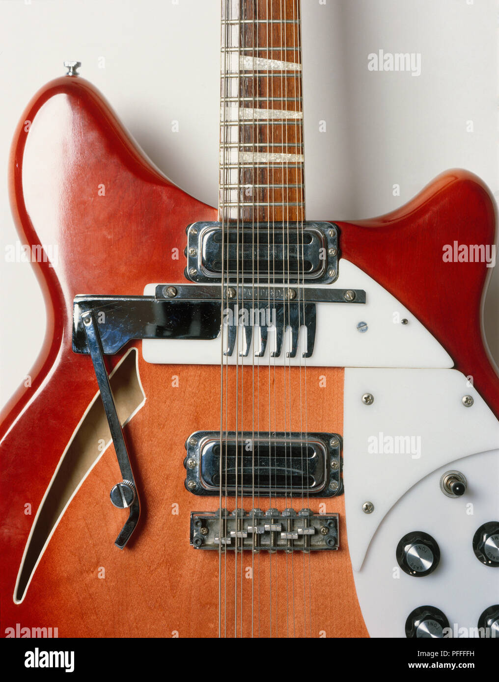 Rickenbacker 366-12, convertible, six- or twelve-string guitar, 1968, close-up Stock Photo