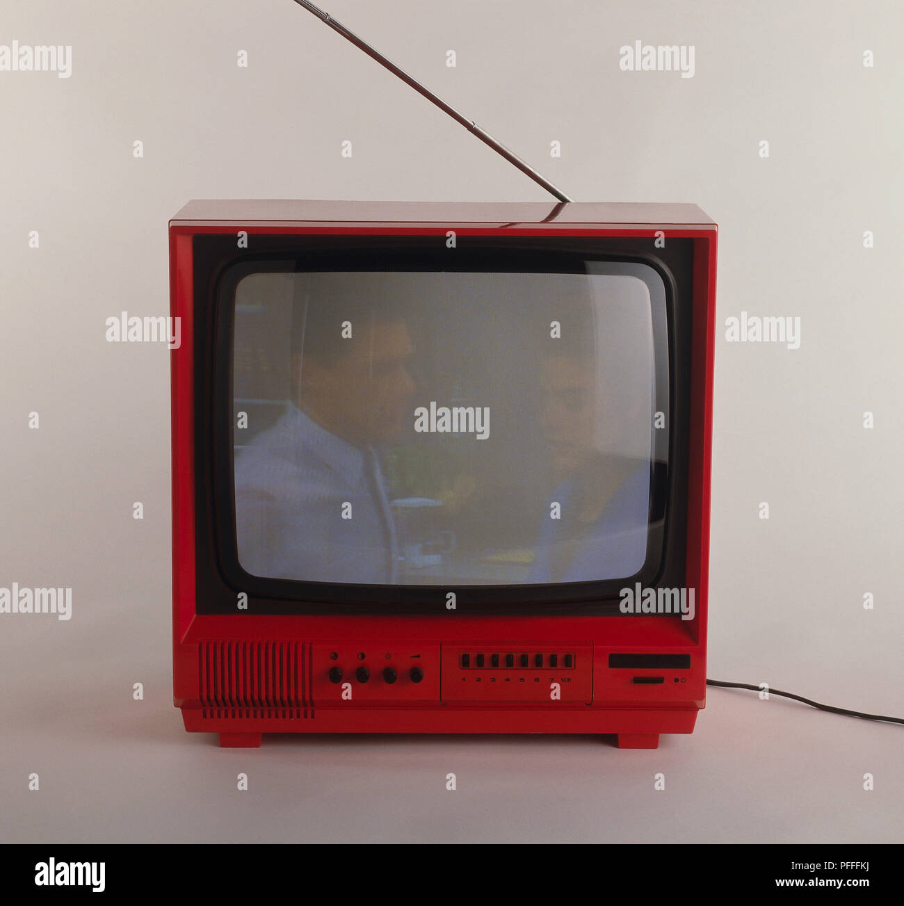A red television set Stock Photo Alamy