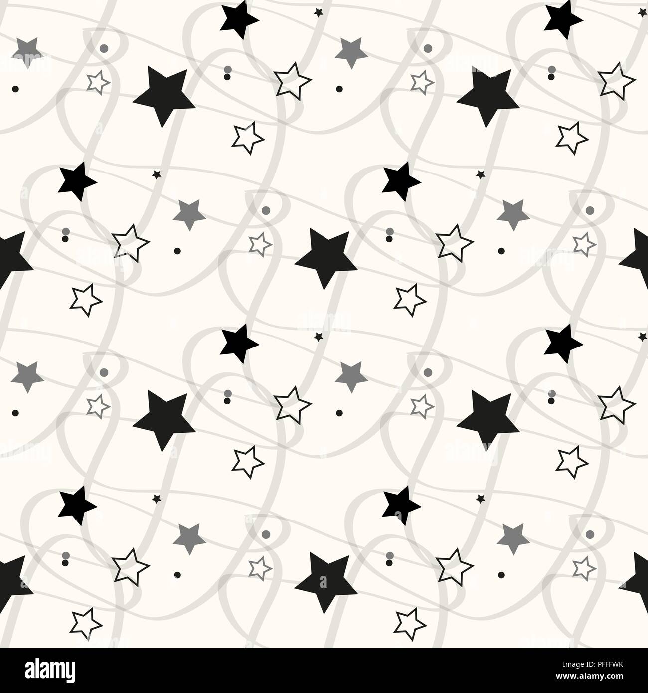 Stars Seamless Pattern. The vector image. Starry night sky Stock Vector ...