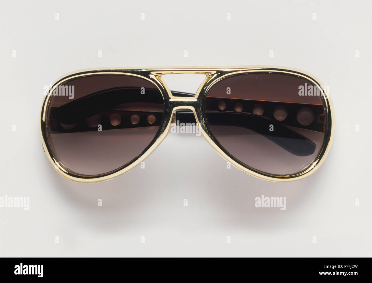 1970s retro Elvis Presley style sunglasses. Stock Photo