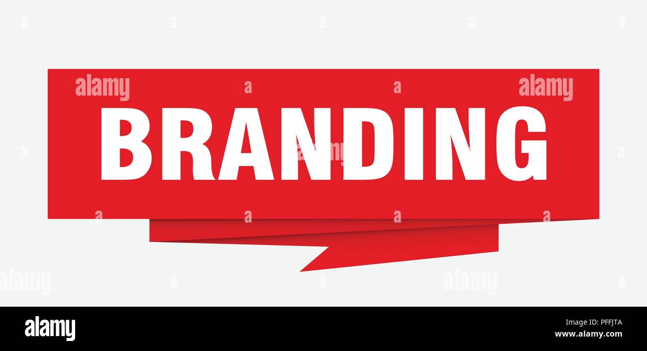 Brading Sign branding sign. branding paper origami speech bubble. branding tag ...