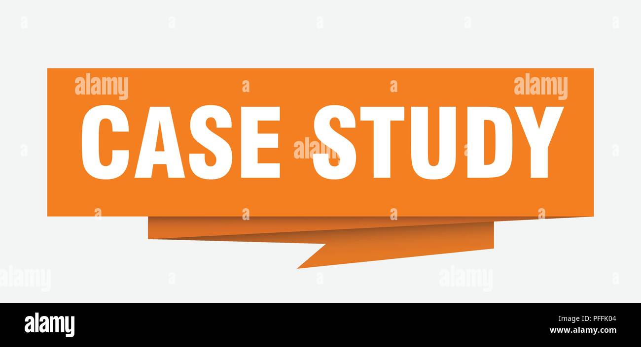 case study sign. case study paper origami speech bubble. case study tag. case study banner Stock Vector