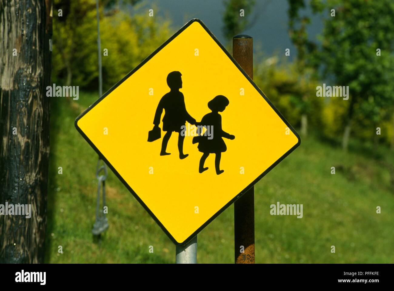 5+ Thousand Children School Crossing Traffic Sign Royalty-Free