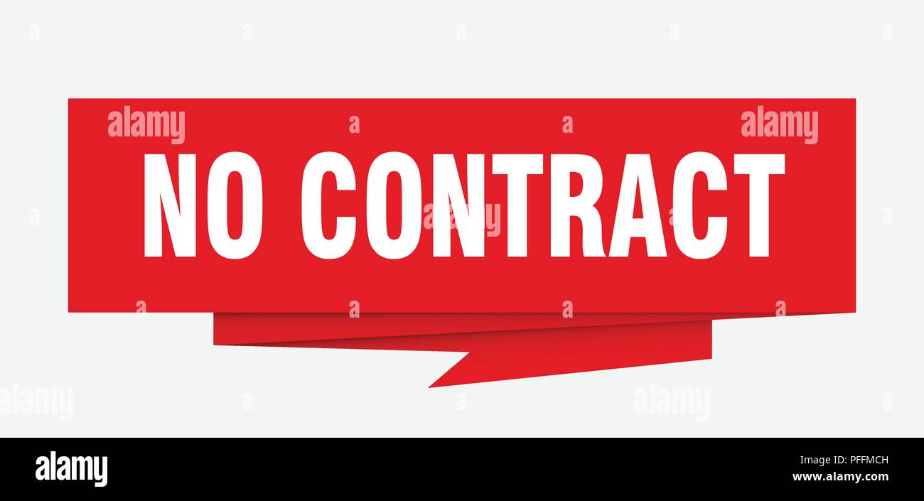 no contract sign. no contract paper origami speech bubble. no contract