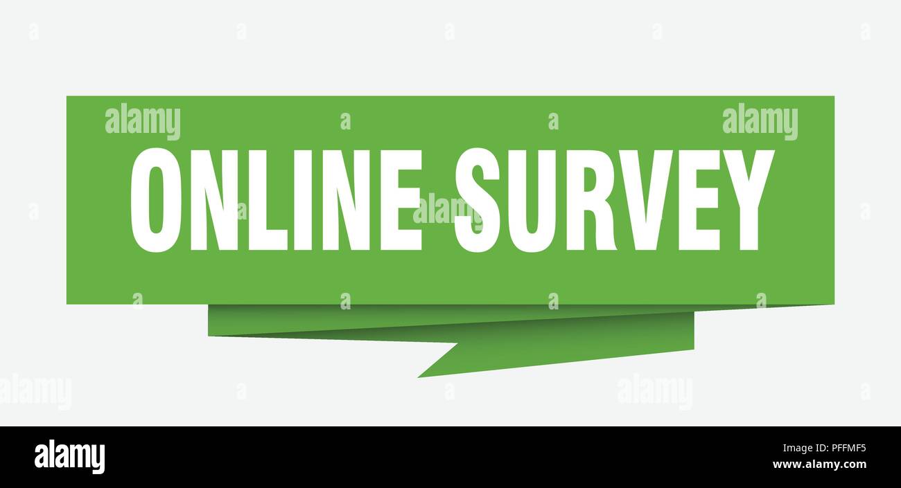 Online Survey Sign Online Survey Paper Origami Speech Bubble - 
