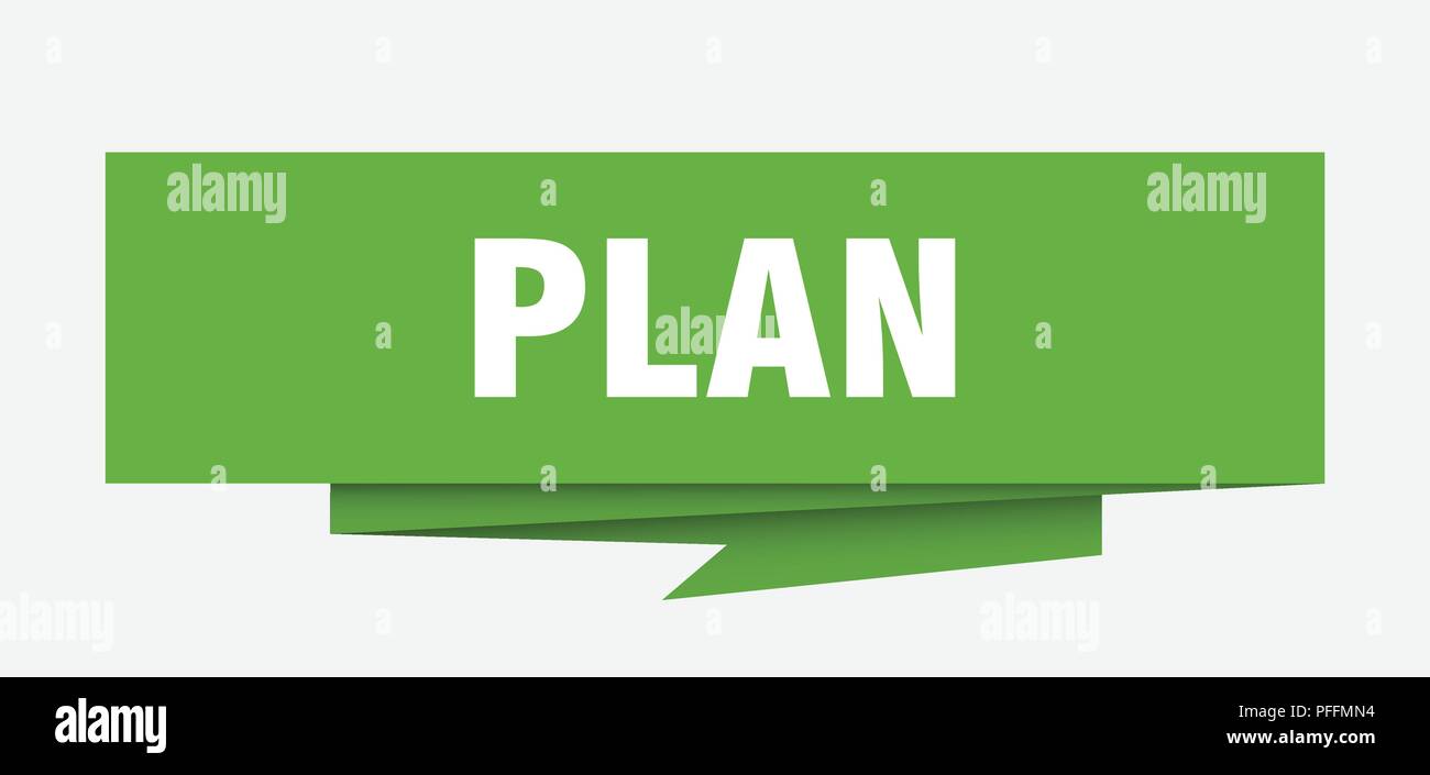 Plan Paper Sign plan sign. plan paper origami speech bubble. plan tag. plan banner ...