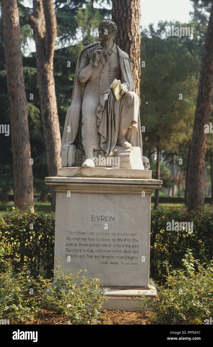 Lord Byron Rome Lord Byron Statue Stock Photos & Lord Byron Statue Stock Images - Alamy