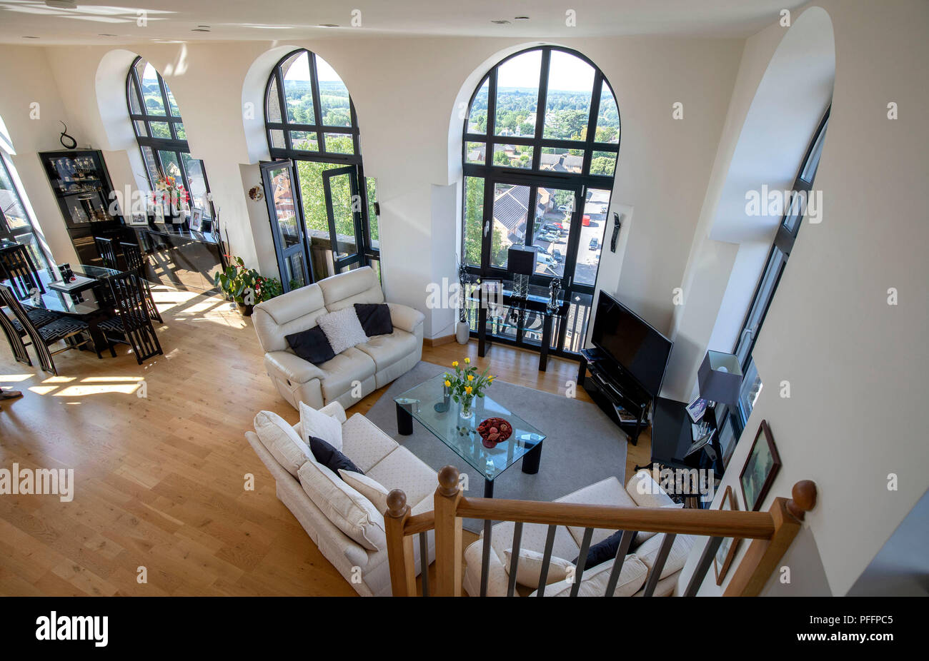 A general view of the penthouse flat of Shenley Tower in Radlett