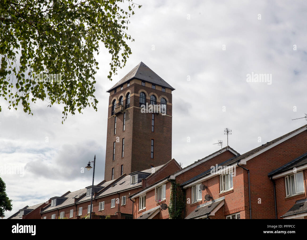 A general view of Shenley Tower in Radlett, Hertfordshire, where the penthouse flat has gone on sale. Stock Photo