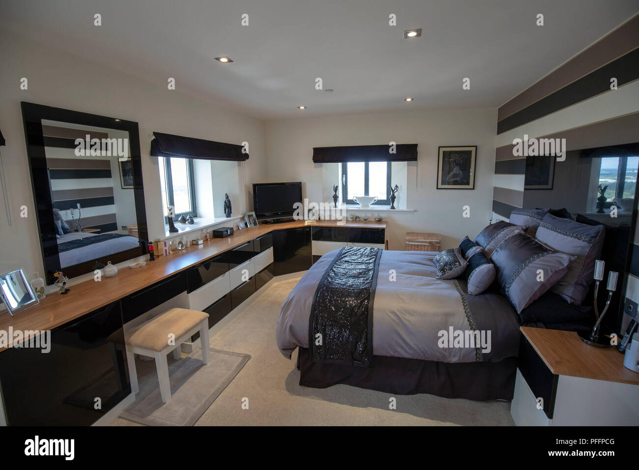 A general view of the penthouse flat of Shenley Tower in Radlett, Hertfordshire, where the flat has gone on sale. Stock Photo