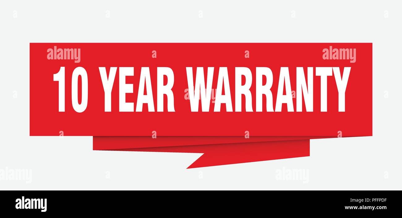 10 Year Warranty Sign 10 Year Warranty Paper Origami Speech
