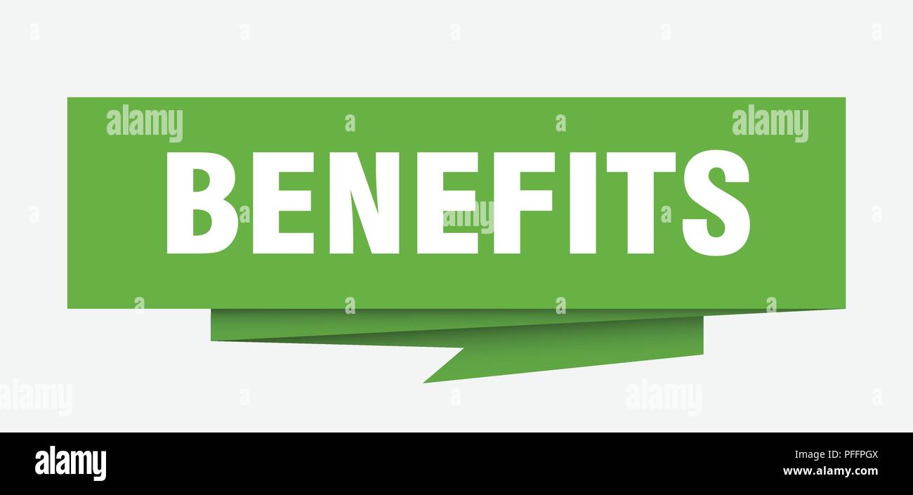 Benefits Sign Benefits Paper Origami Speech Bubble Benefits Tag