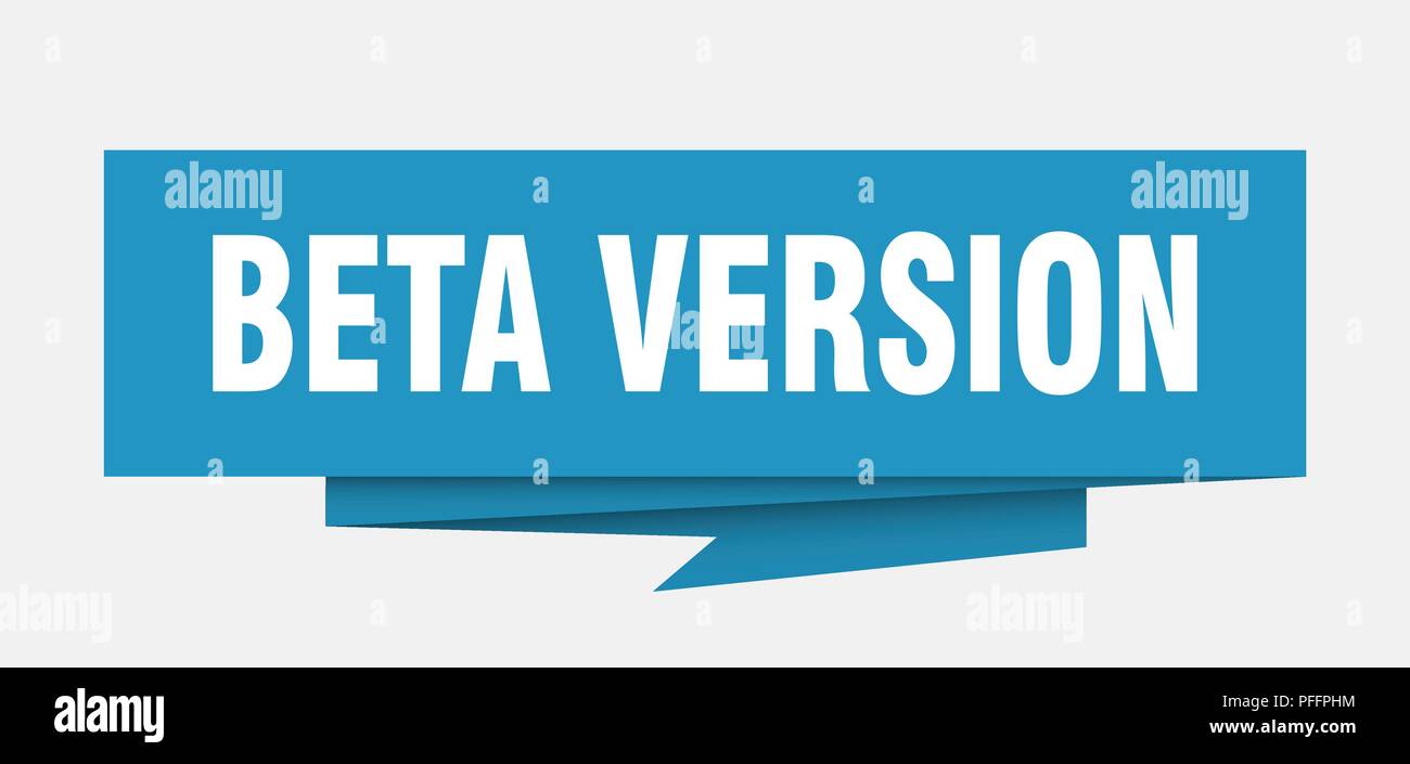 beta version sign. beta version paper origami speech bubble. beta version tag. beta version banner Stock Vector