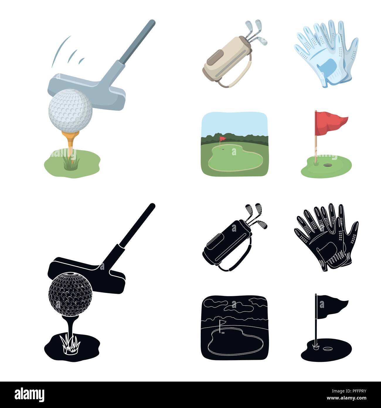 Cartoon Golf Club Set