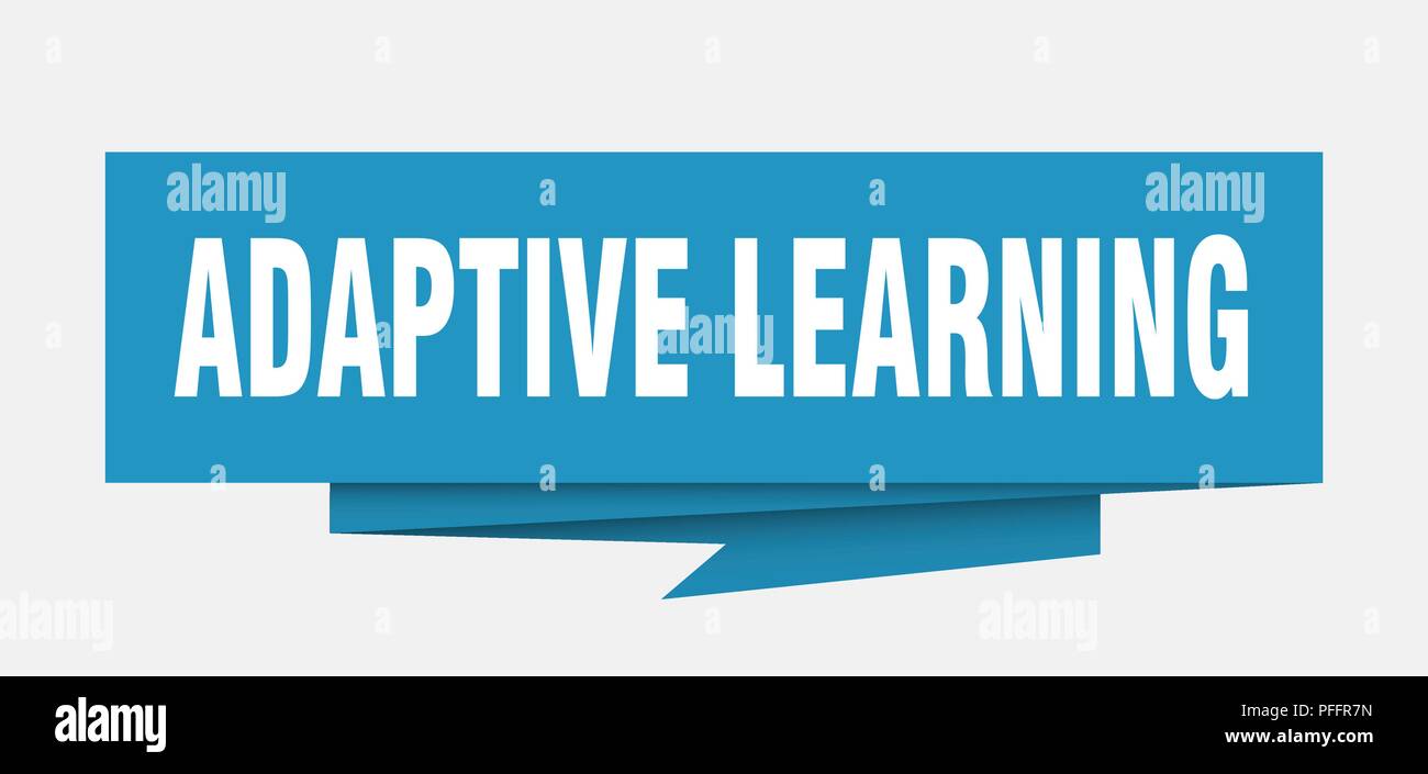 adaptive learning sign. adaptive learning paper origami speech bubble ...