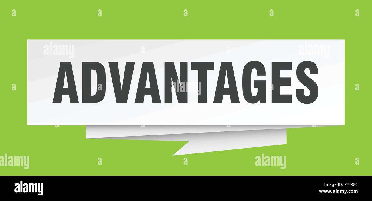 Advantages Sign Advantages Paper Origami Speech Bubble