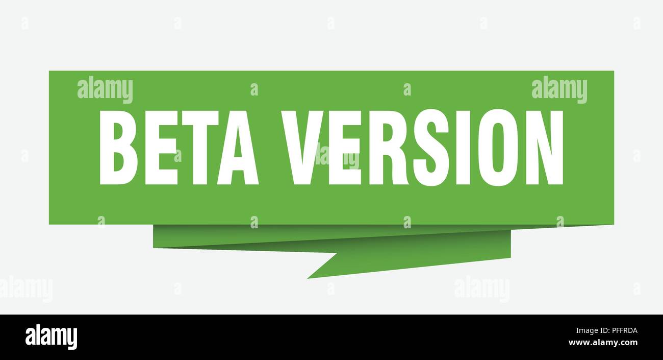 beta version sign. beta version paper origami speech bubble. beta version tag. beta version banner Stock Vector