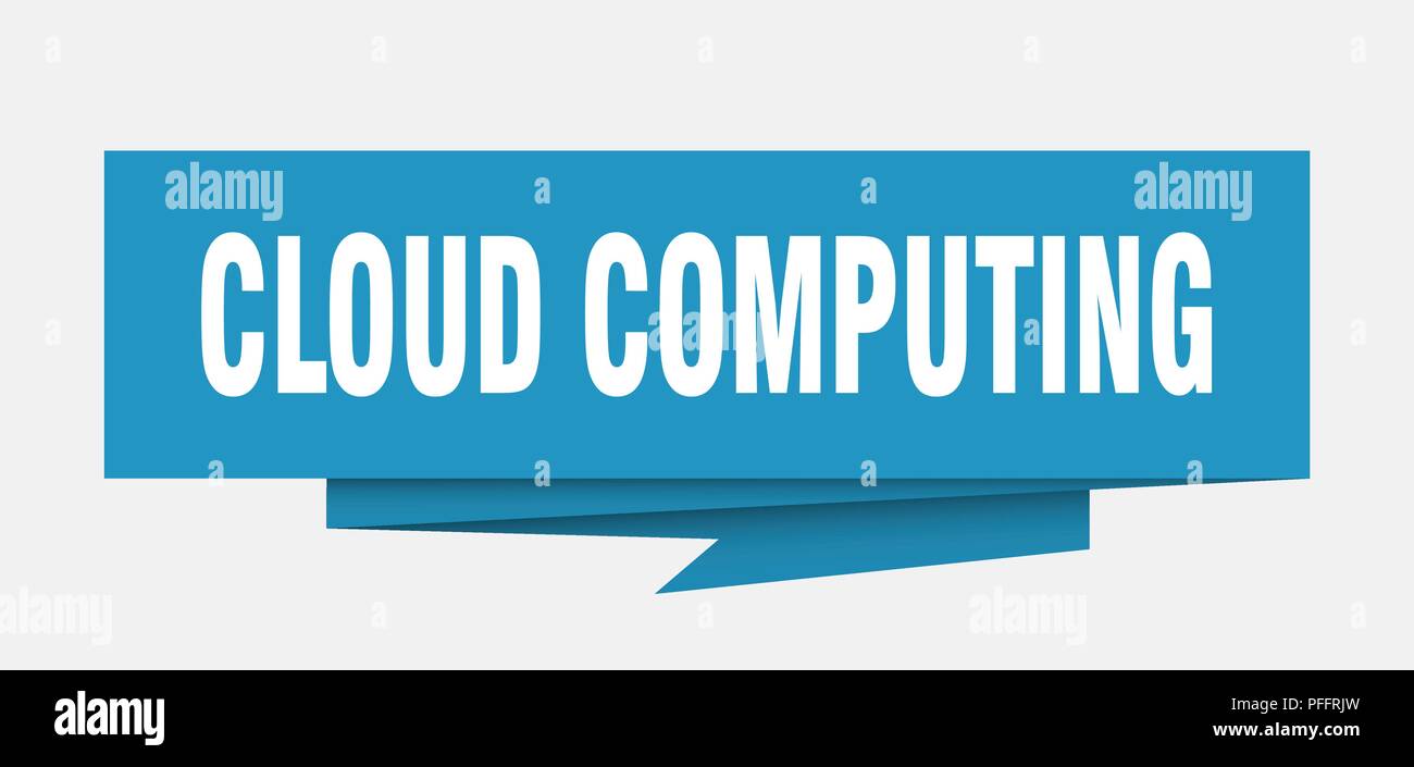 cloud computing sign. cloud computing paper origami speech bubble ...