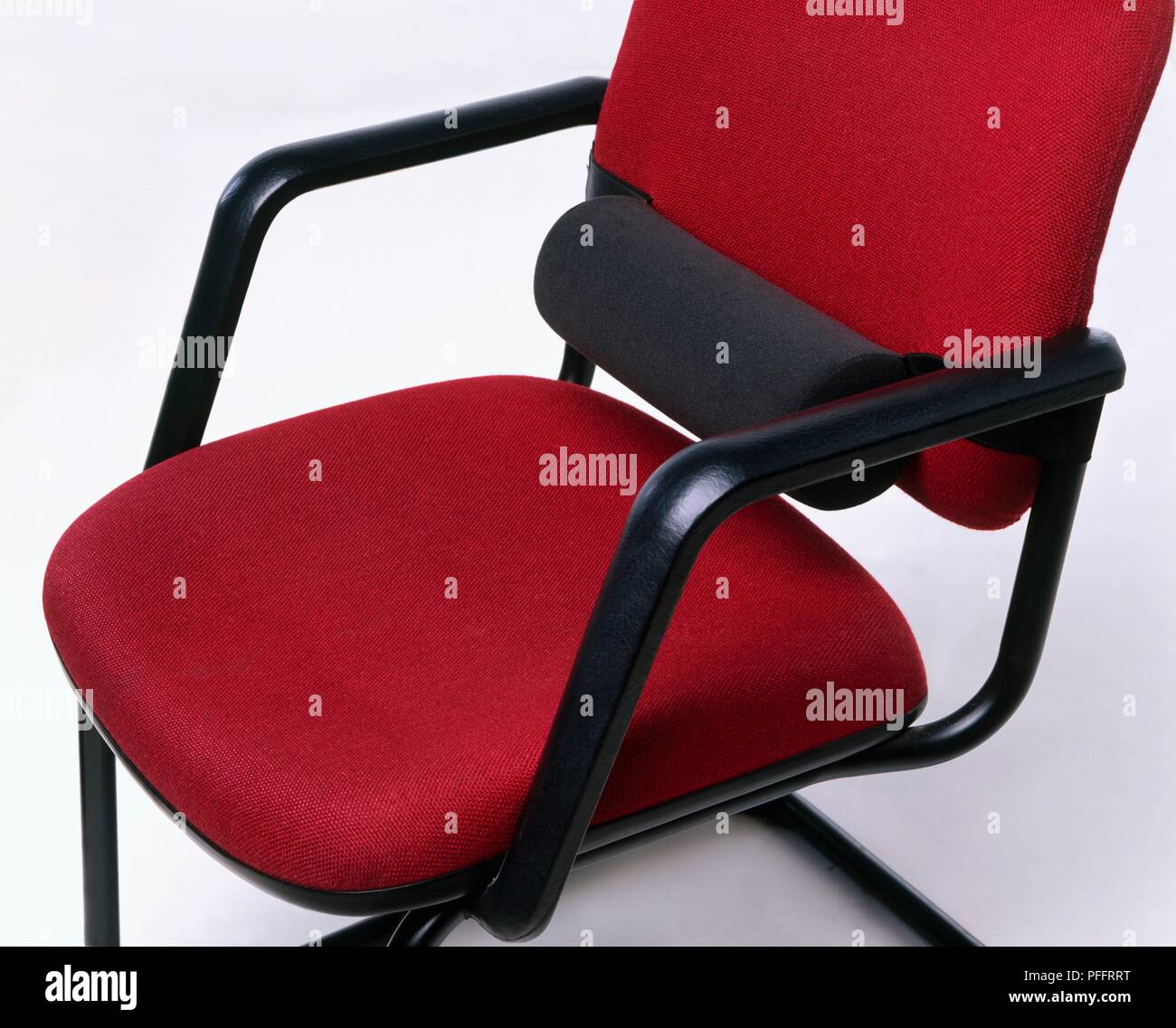 Red office chair with back support, close-up Stock Photo - Alamy