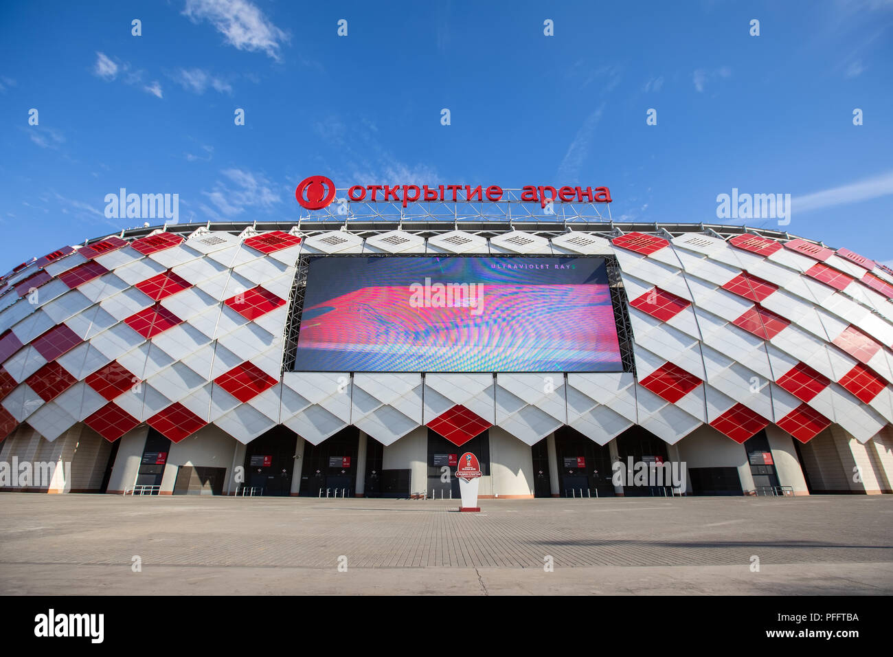 Moscow, Russia - May, 2018: Otkrytie Arena. Home Stadium of Spartak  Football Team Editorial Photo - Image of modern, lukoil: 118124116