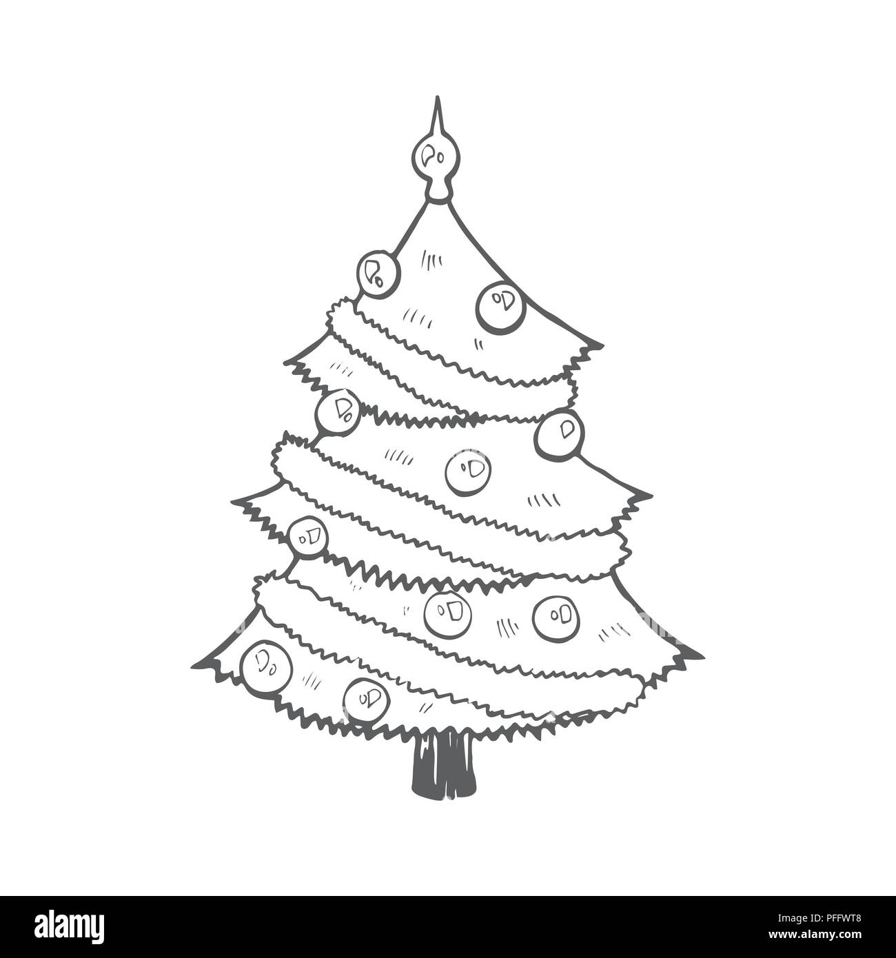 christmas symbol doodle Stock Vector