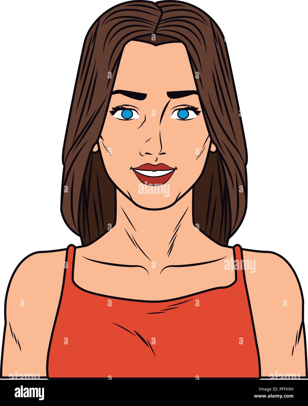 Woman profile pop art cartoon Stock Vector Image & Art - Alamy