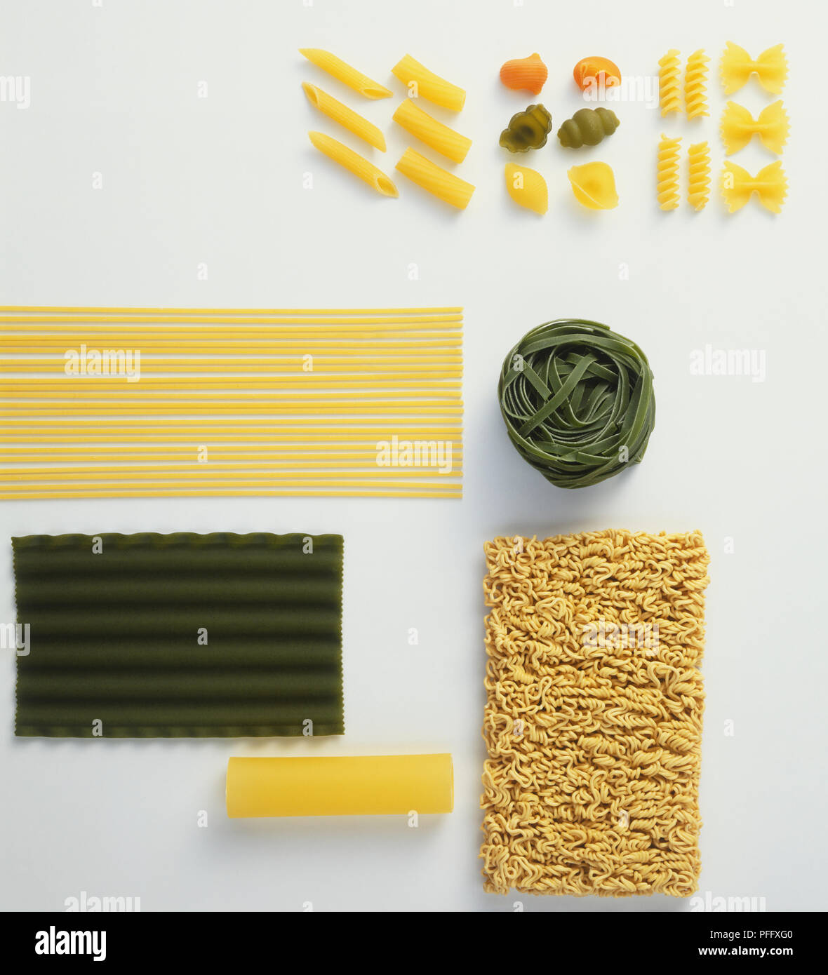 Different pasta shapes Stock Photo Alamy