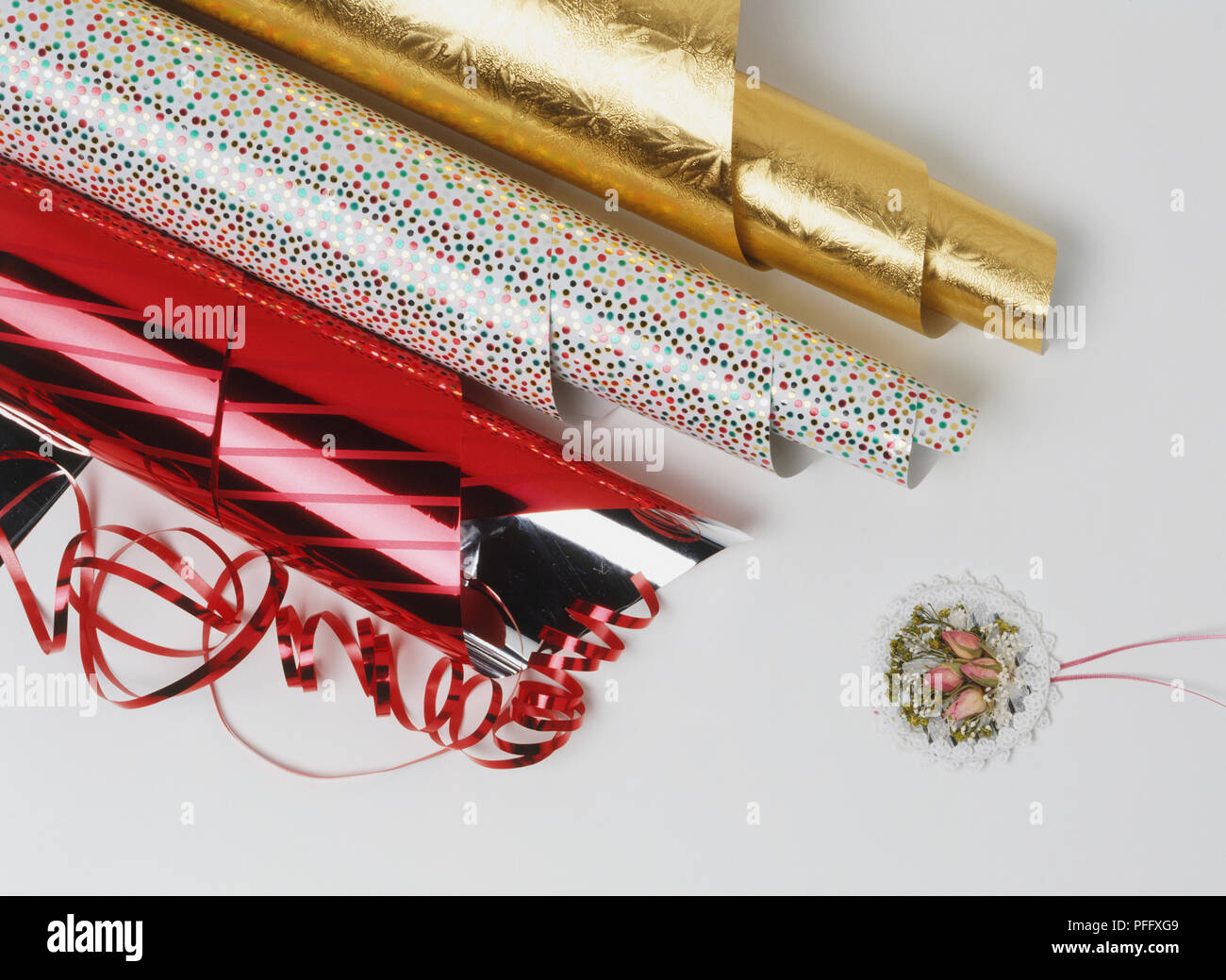 Selection of wrapping paper Stock Photo