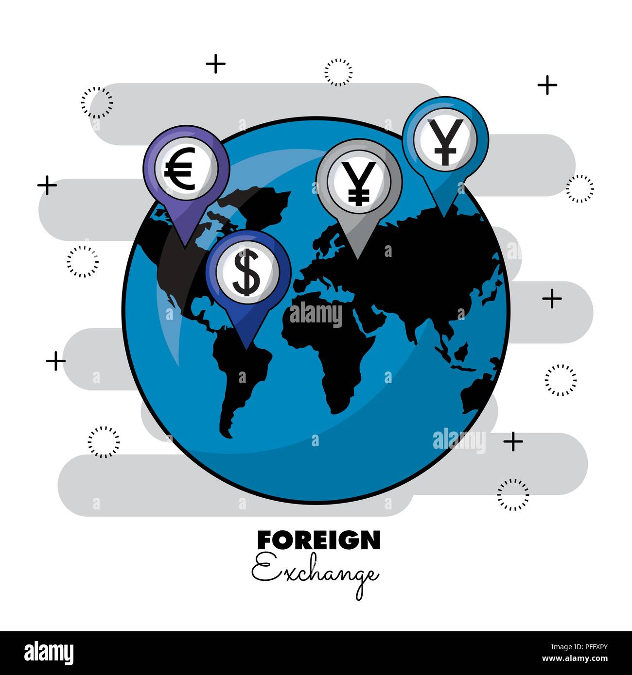 Foreign Exchange Card Stock Vector Image Art Alamy