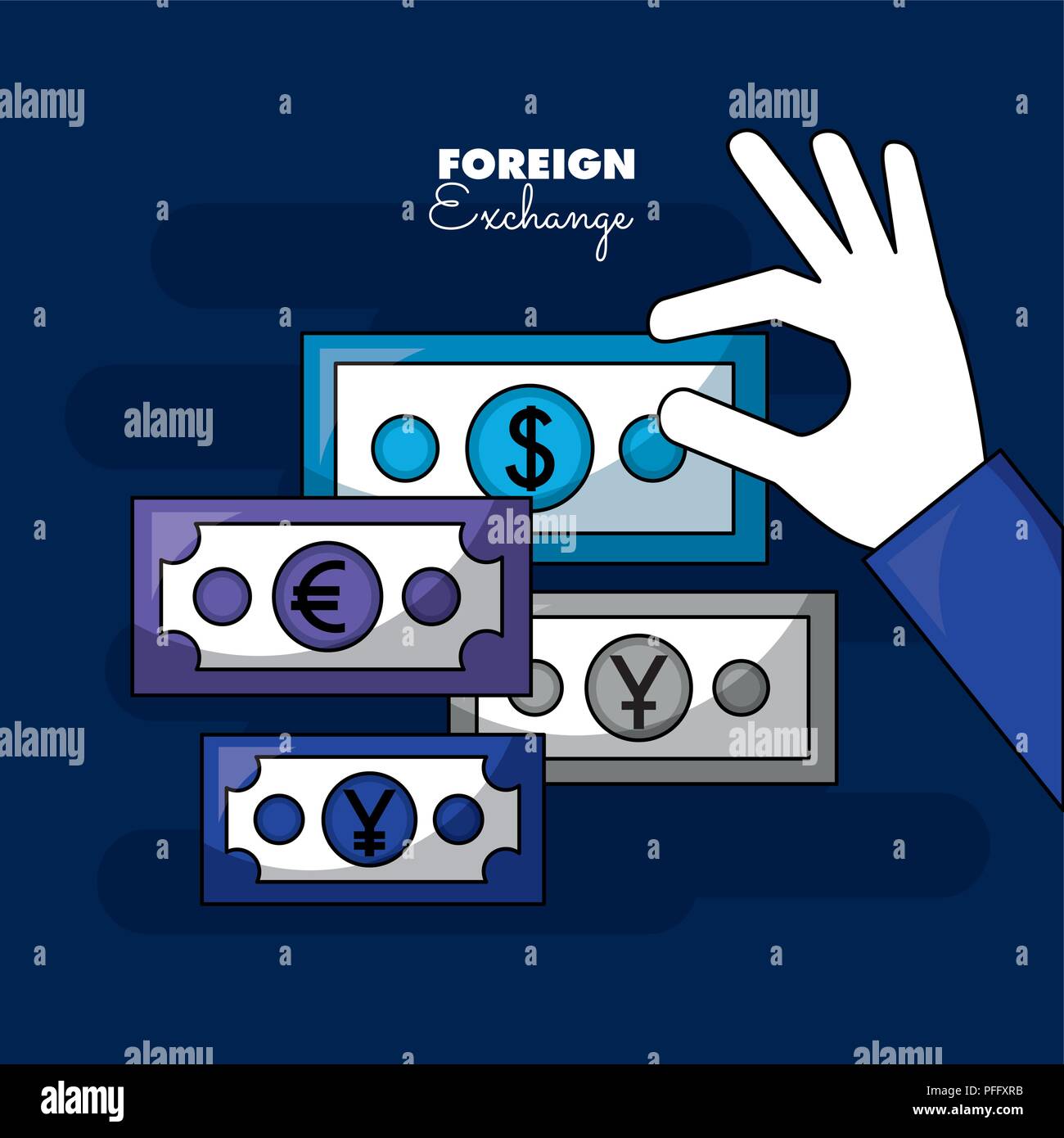 foreign-exchange-card-stock-vector-image-art-alamy