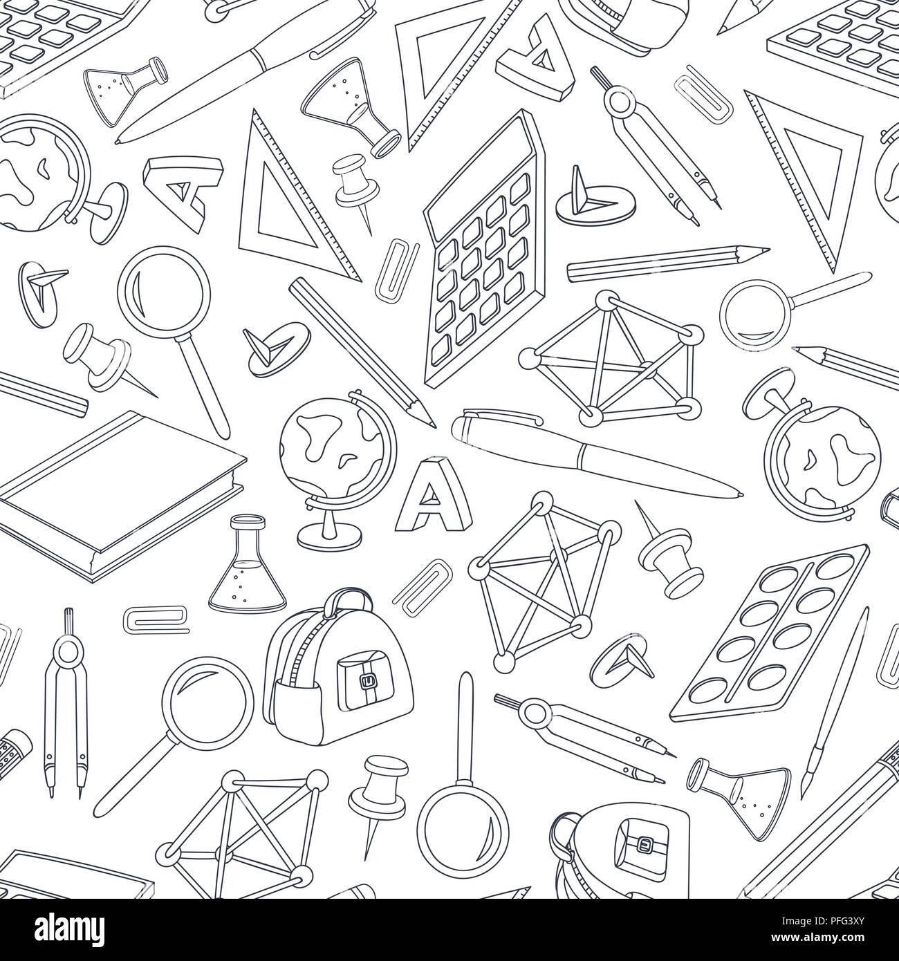 Hand draw chemistry pattern hi-res stock photography and images - Alamy