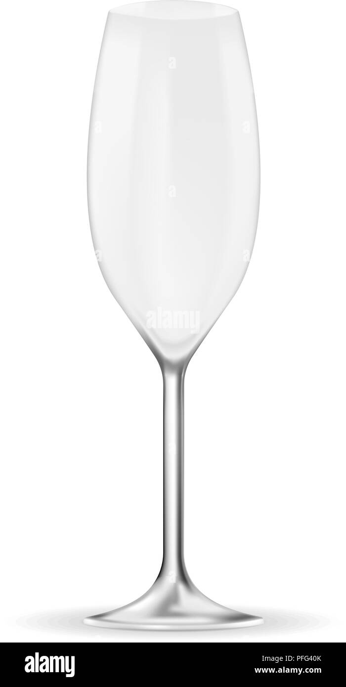 Empty champagne glass Stock Vector