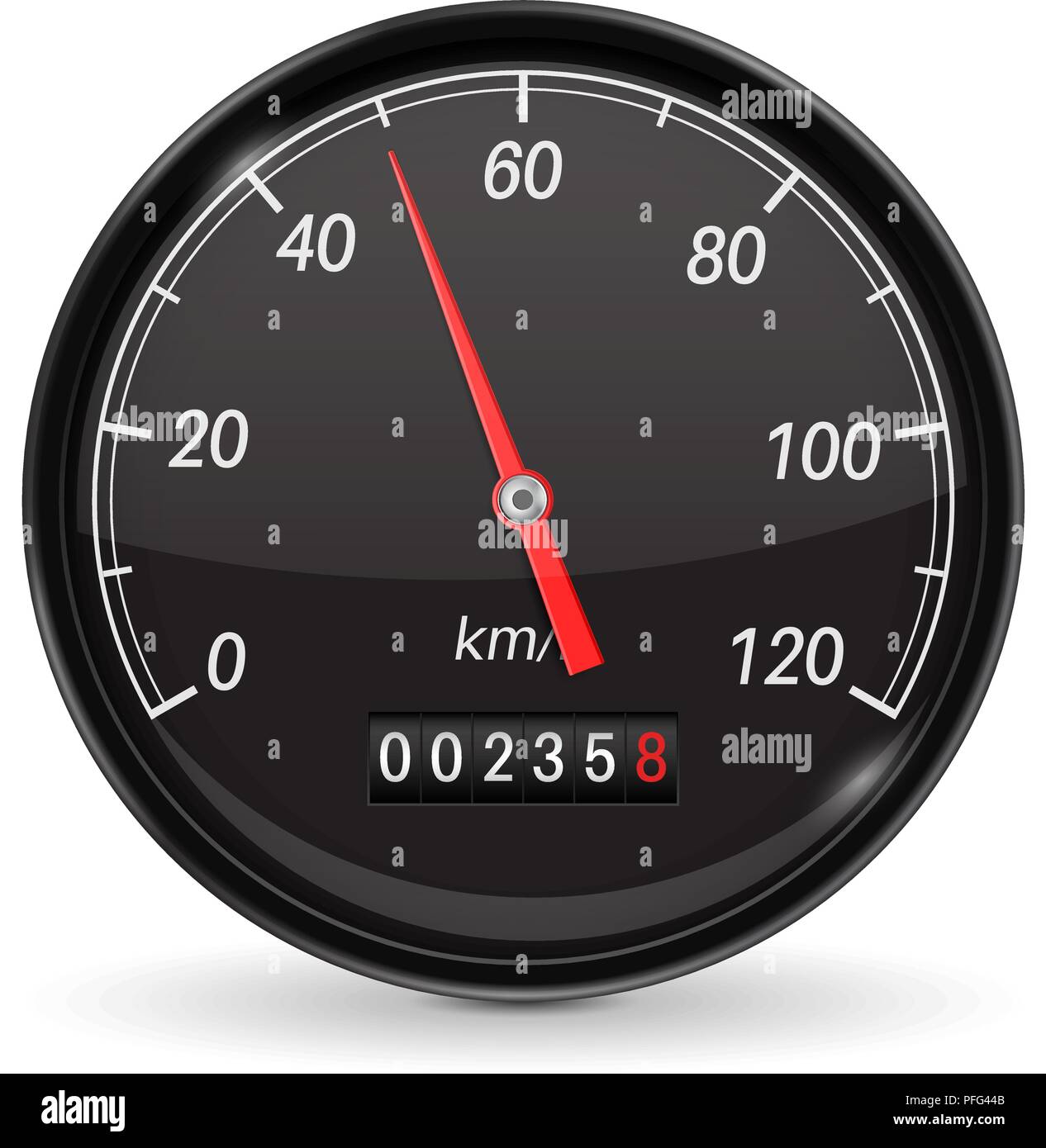 Speedometer. Black car dashboard gauge Stock Vector Image & Art Alamy